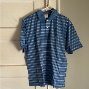 Blue Striped Men's Polo Shirt